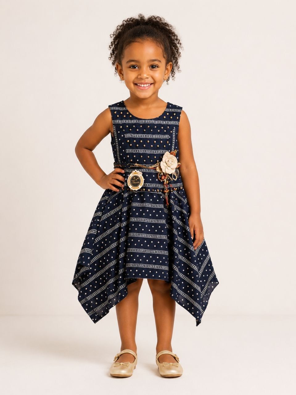 Girls Elegant Asymmetrical Party Dress