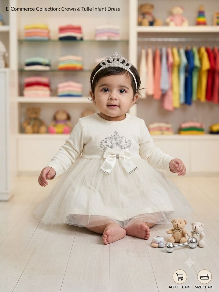 Baby Girls Heart Tulle Party Dress (For infant)